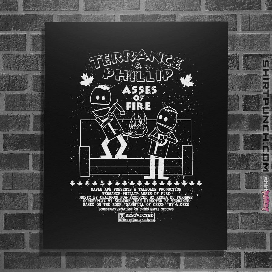 Shirts Posters / 4"x6" / Black Terrance & Phillip