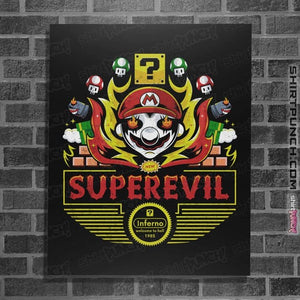 Shirts Posters / 4"x6" / Black Superevil Inferno