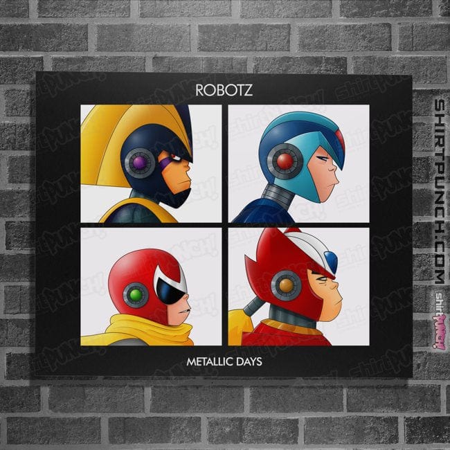 Secret_Shirts Posters / 4"x6" / Black Robotz Metallic Dayz