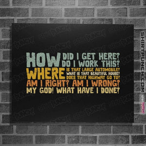 Daily_Deal_Shirts Posters / 4"x6" / Black Things I Ask Myself