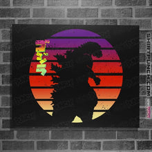 Load image into Gallery viewer, Shirts Posters / 4&quot;x6&quot; / Black Sunset Kaiju
