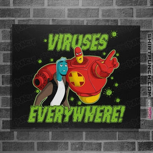 Daily_Deal_Shirts Posters / 4"x6" / Black Viruses Everywhere