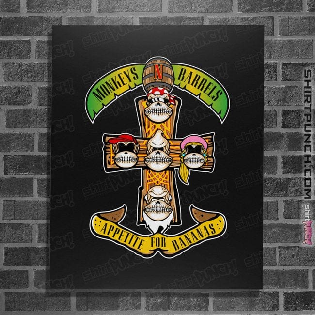 Secret_Shirts Posters / 4"x6" / Black Appetite For Bananas