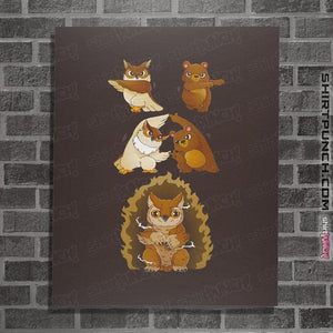 Secret_Shirts Posters / 4"x6" / Dark Chocolate Owl Bear Fusion