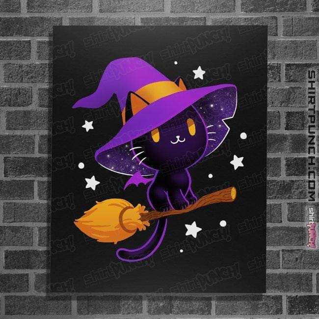 Secret_Shirts Posters / 4"x6" / Black Witch Cat