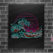 Load image into Gallery viewer, Shirts Posters / 4&quot;x6&quot; / Black Great Neon Wave
