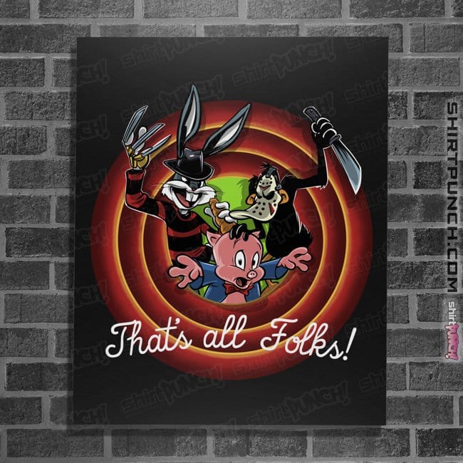 Daily_Deal_Shirts Posters / 4"x6" / Black Slasher Tunes