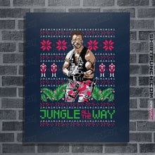 Load image into Gallery viewer, Shirts Posters / 4&quot;x6&quot; / Navy Jingle All The Way Predator
