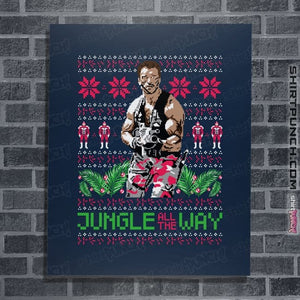 Shirts Posters / 4"x6" / Navy Jingle All The Way Predator