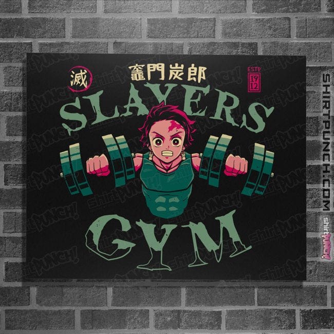 Secret_Shirts Posters / 4"x6" / Black Tanjiro Slayers Gym