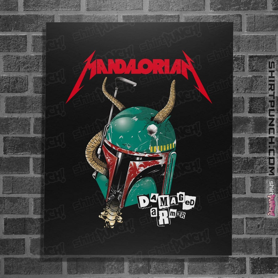 Shirts Posters / 4"x6" / Black Damaged Armor