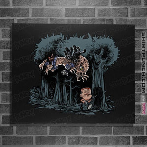 Daily_Deal_Shirts Posters / 4"x6" / Black Arnie And Predator