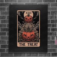 Load image into Gallery viewer, Daily_Deal_Shirts Posters / 4&quot;x6&quot; / Black Halloween Tarot Treat
