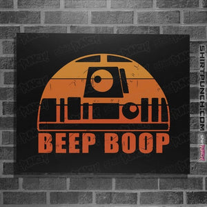 Daily_Deal_Shirts Posters / 4"x6" / Black Vintage Beep Boop