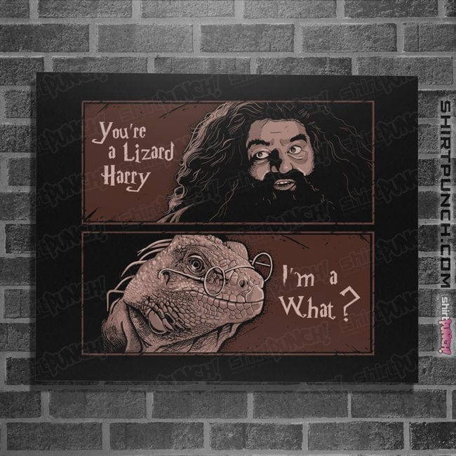Secret_Shirts Posters / 4"x6" / Black You Are A Lizard