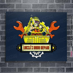 Shirts Posters / 4"x6" / Navy Lucca's Repair Shop