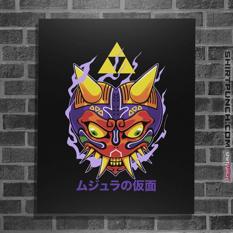 Shirts Posters / 4"x6" / Black Majora's Oni Mask