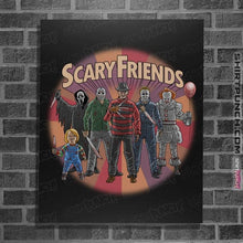 Load image into Gallery viewer, Daily_Deal_Shirts Posters / 4&quot;x6&quot; / Black Scary Friends

