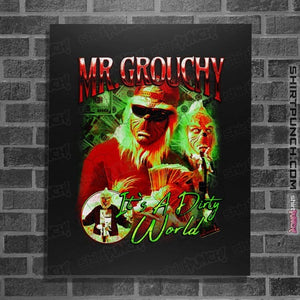 Shirts Posters / 4"x6" / Black Mr Grouchy x CoDdesigns Dirty World