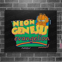 Load image into Gallery viewer, Secret_Shirts Posters / 4&quot;x6&quot; / Black Garfield Evangelion
