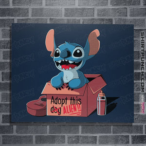 Shirts Posters / 4"x6" / Navy Adopt This Dog