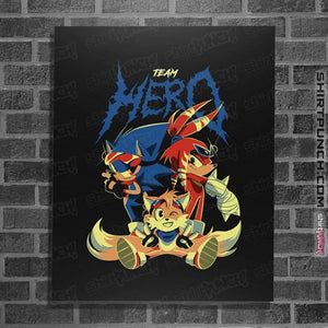 Daily_Deal_Shirts Posters / 4"x6" / Black Team Hero