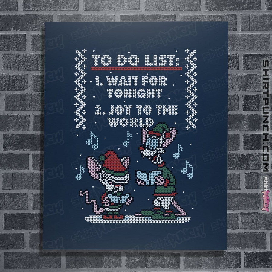 Shirts Posters / 4"x6" / Navy Christmas List