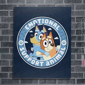 Daily_Deal_Shirts Posters / 4"x6" / Navy Emotional Support Animals