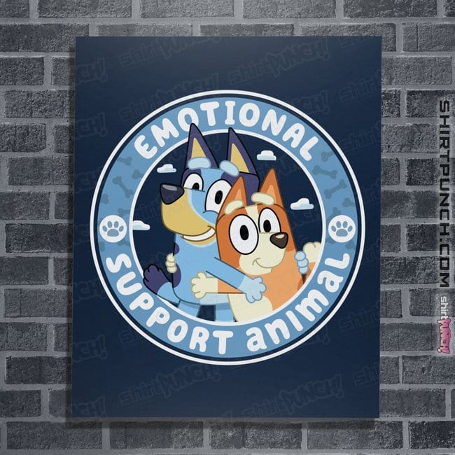 Daily_Deal_Shirts Posters / 4"x6" / Navy Emotional Support Animals