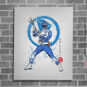 Shirts Posters / 4"x6" / White Blue Ranger Sumi-e