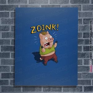 Daily_Deal_Shirts Posters / 4"x6" / Royal Blue Stoner Pig