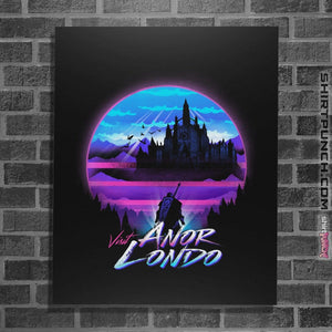 Shirts Posters / 4"x6" / Black Retrowave Darksouls