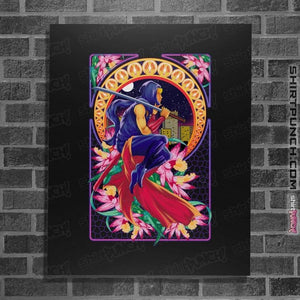 Daily_Deal_Shirts Posters / 4"x6" / Black Ninja Art Nouveau Gaiden