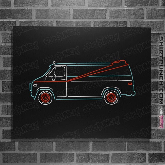 Shirts Posters / 4"x6" / Black A-Team Van