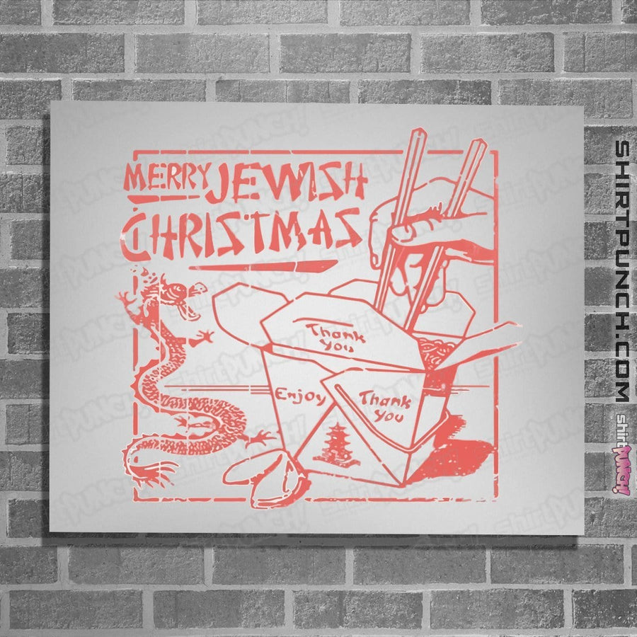 Shirts Posters / 4"x6" / White Jewish Christmas