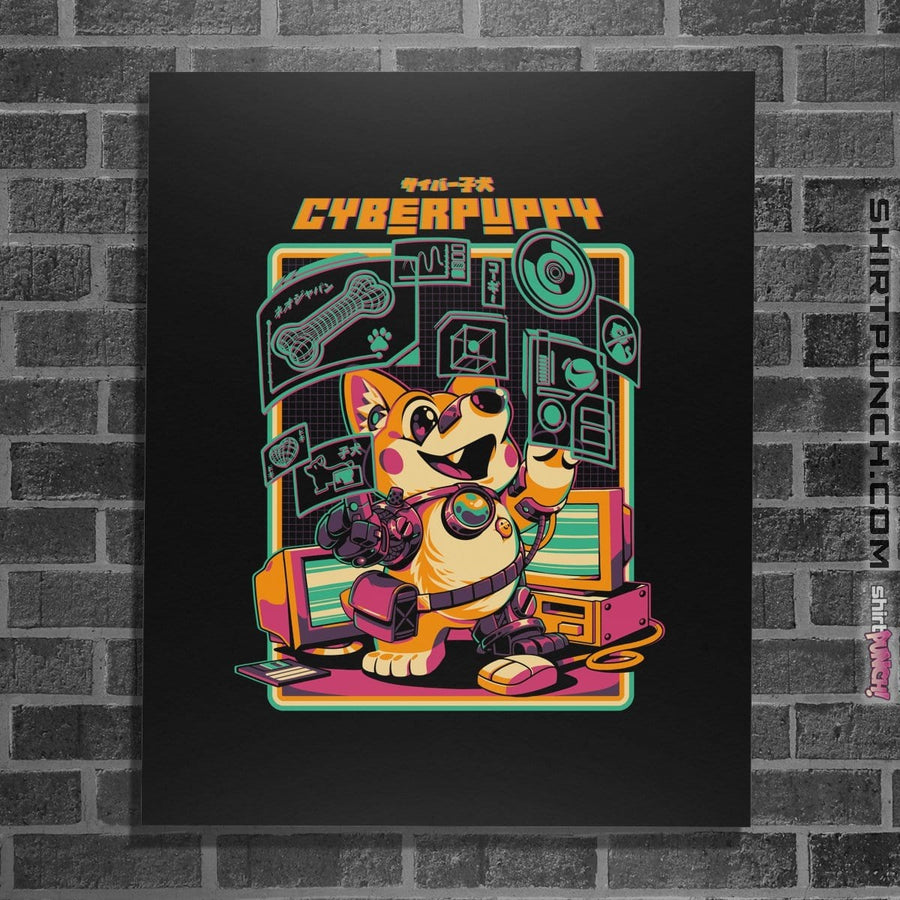 Shirts Posters / 4"x6" / Black Corgypunk