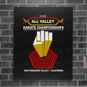Daily_Deal_Shirts Posters / 4"x6" / Black All Valley Karate