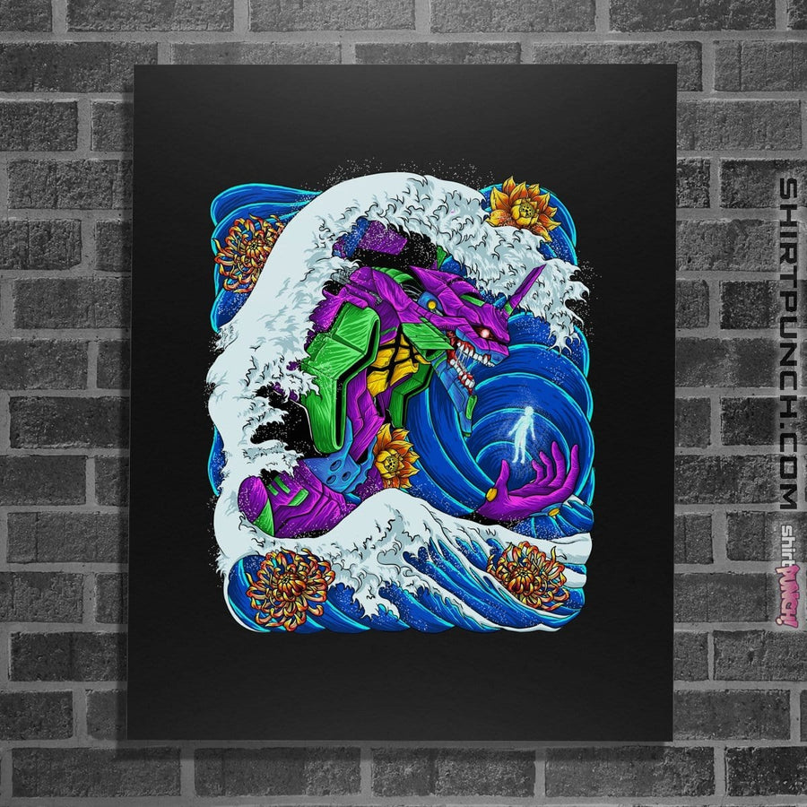 Shirts Posters / 4"x6" / Black Eva-01 Wave