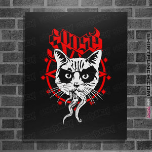 Shirts Posters / 4"x6" / Black Black Metal Cat