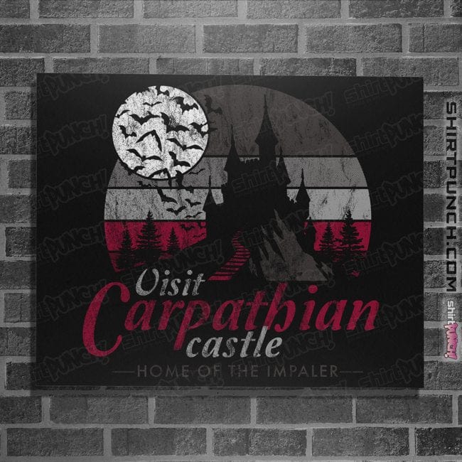 Daily_Deal_Shirts Posters / 4"x6" / Black Visit Carpathian Castle