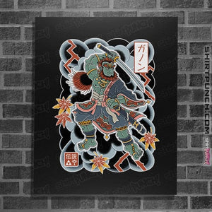 Daily_Deal_Shirts Posters / 4"x6" / Black Irezumi Ganon