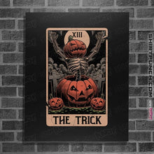 Load image into Gallery viewer, Daily_Deal_Shirts Posters / 4&quot;x6&quot; / Black Halloween Tarot Trick
