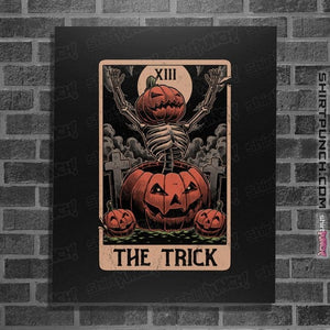 Daily_Deal_Shirts Posters / 4"x6" / Black Halloween Tarot Trick