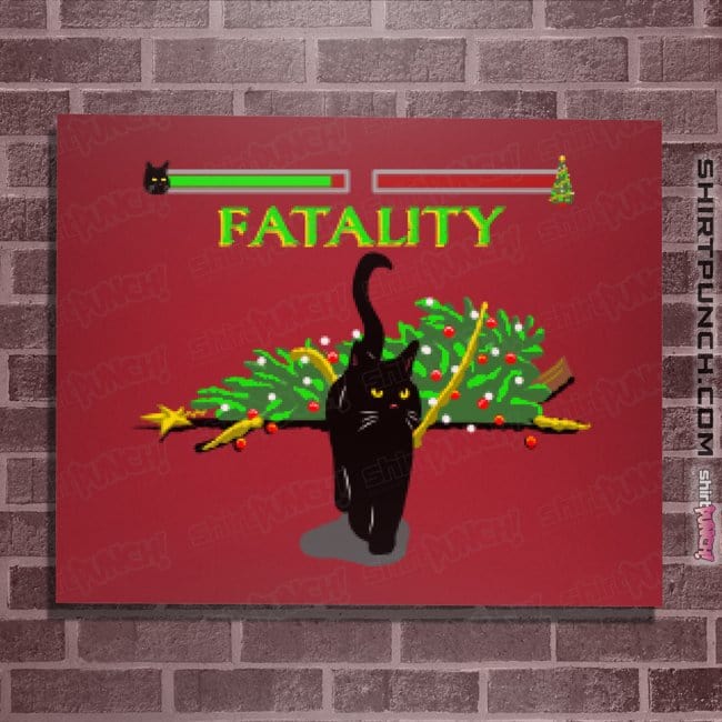 Daily_Deal_Shirts Posters / 4"x6" / Red Christmas Kombat