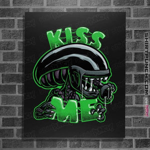 Daily_Deal_Shirts Posters / 4"x6" / Black Kiss Me