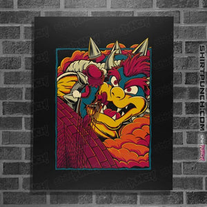 Daily_Deal_Shirts Posters / 4"x6" / Black Attack On Bowser