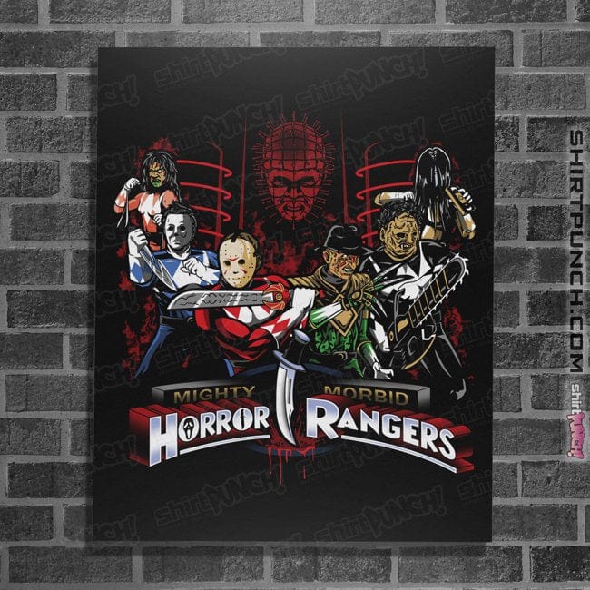Secret_Shirts Posters / 4"x6" / Black Mighty Horror Rangers