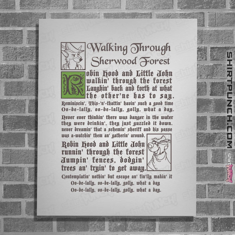 Shirts Posters / 4"x6" / White Sherwood Forest
