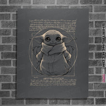Load image into Gallery viewer, Shirts Posters / 4&quot;x6&quot; / Charcoal Vitruvian Baby Yoda
