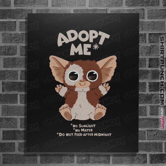 Shirts Posters / 4"x6" / Black Adopt Me